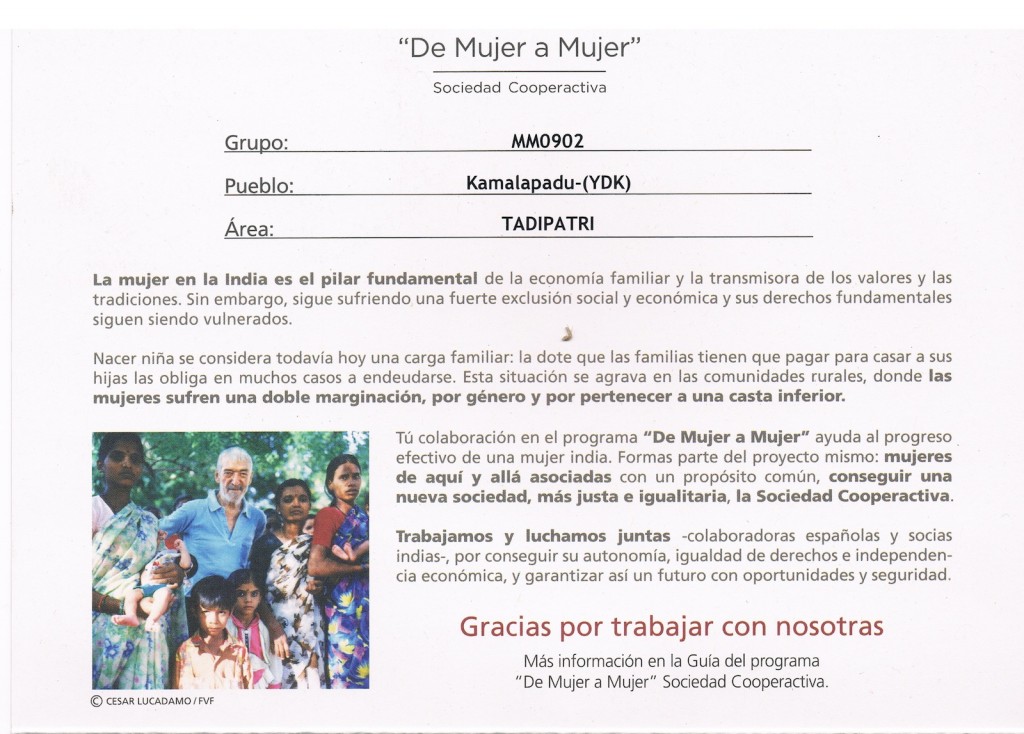 Fundación Vicente Ferrer. Dando un Paseo