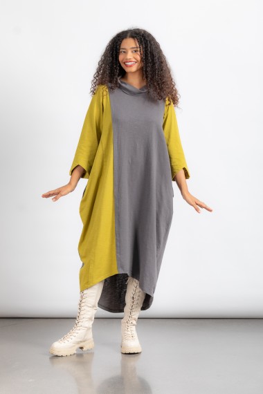 Vestido largo cuello Agnes