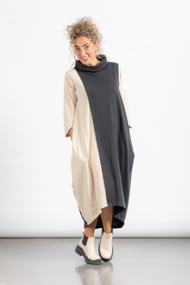 Vestido largo cuello Agnes