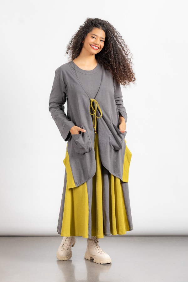 Vestido largo godetes Mason