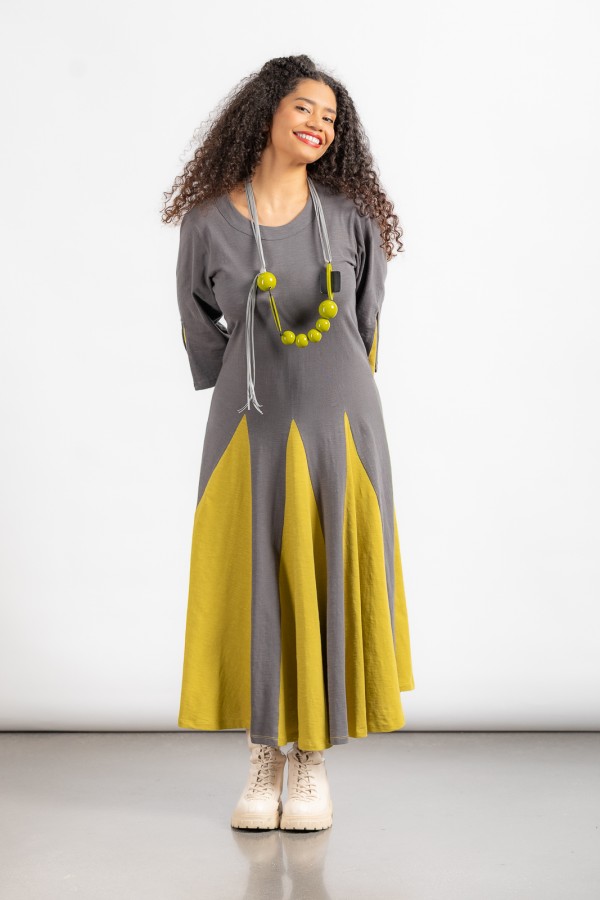 Vestido largo godetes Mason