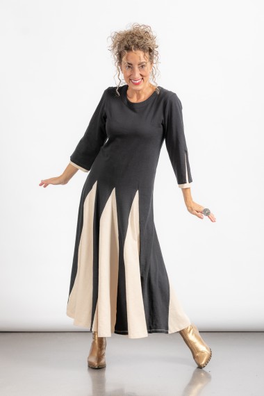 Vestido largo godetes Mason