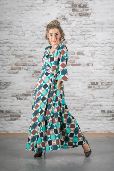 Vestido Leibovitz estampado...